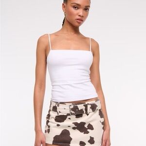 Abercrombie & Fitch Brown and White Cow Print Skirt